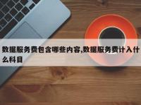 数据服务费包含哪些内容,数据服务费计入什么科目