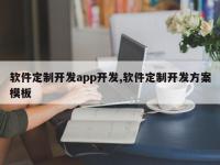 软件定制开发app开发,软件定制开发方案模板