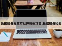 数据服务发票可以开哪些项目,数据服务税收